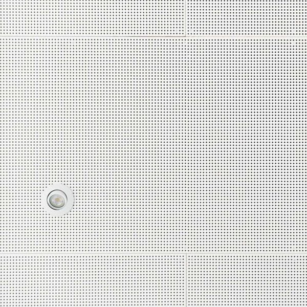 KNAUF Danoline DANOloft close up of white colour perforated ceiling panels