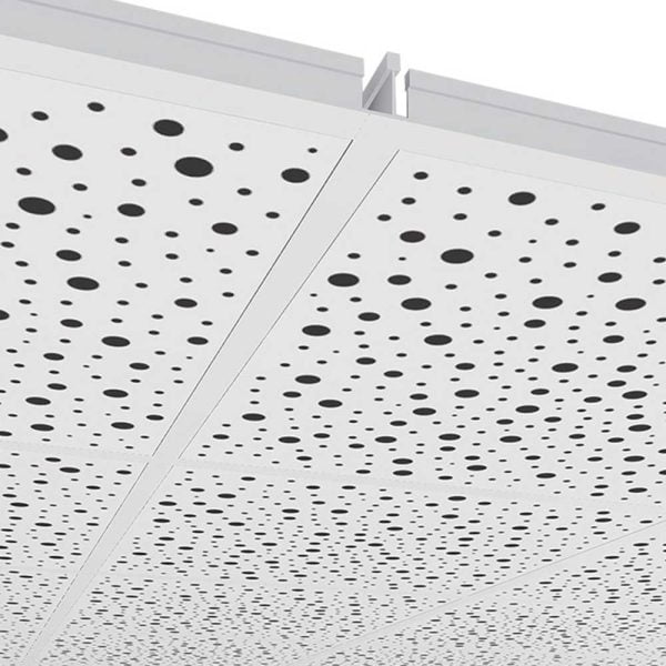 KNAUF Danoline Plaza+ ceiling panel close up of Unity 8/15/20 perforation design