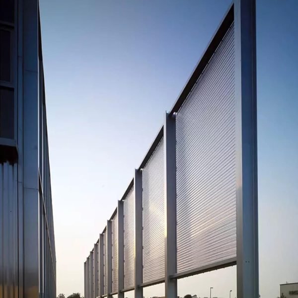 GKD Omega 226 aluminium rigid mesh used as an exterior facade panel