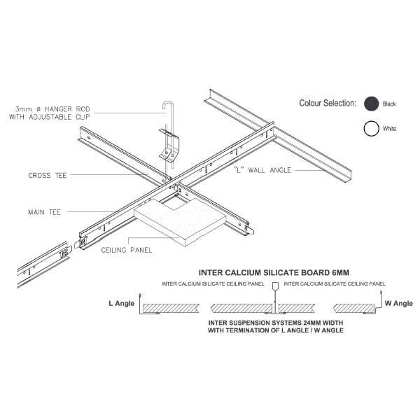 INTER Suspension System Suspended Ceiling System diagram