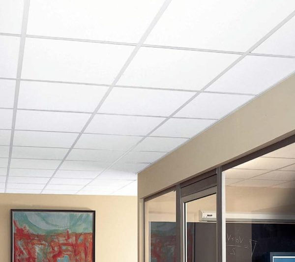 KNAUF Ceiling Armstrong Peakform Prelude XL43 suspension system with exposed tee in a classroom